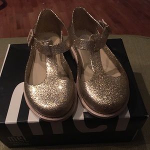 Mel Melissa  Kazakova Shimmer Gold Shoes